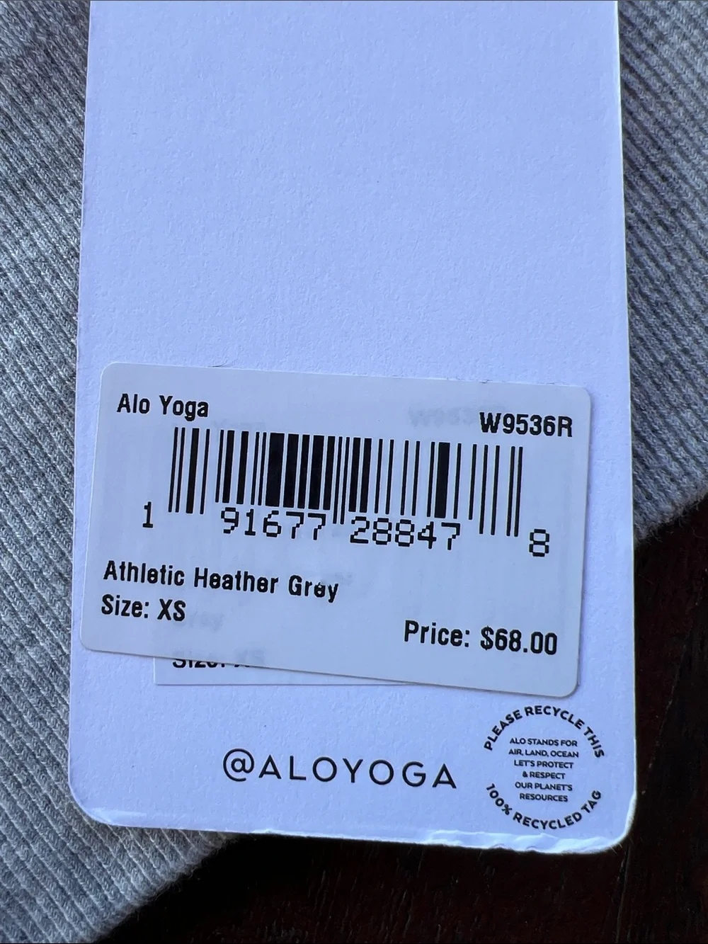 ALO Yoga Grey Ribbed High-Neck Crop Sports Bra